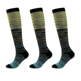 3-Pairs: Gradient Compression Socks Yellow Health & Wellness - Tophatter Daily Deals