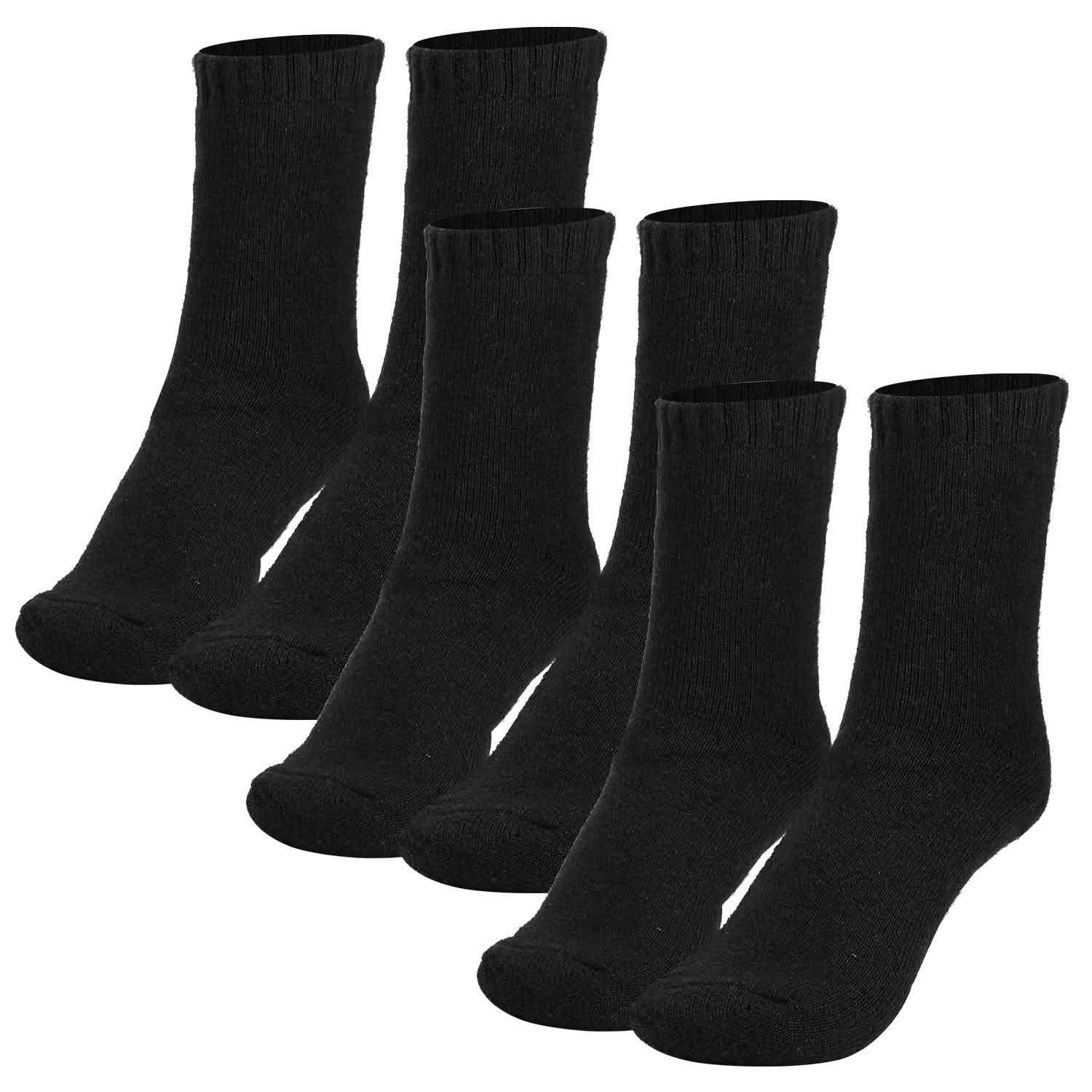 3-Pairs: Men Warm Wool Socks Black Men's Socks - Tophatter Daily Deals