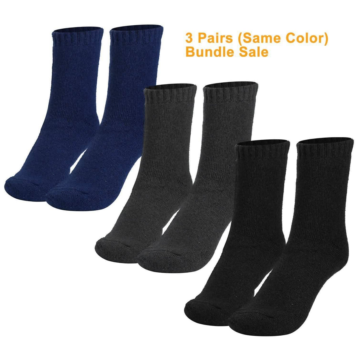 3-Pairs: Men Warm Wool Socks Men's Socks - Tophatter Daily Deals