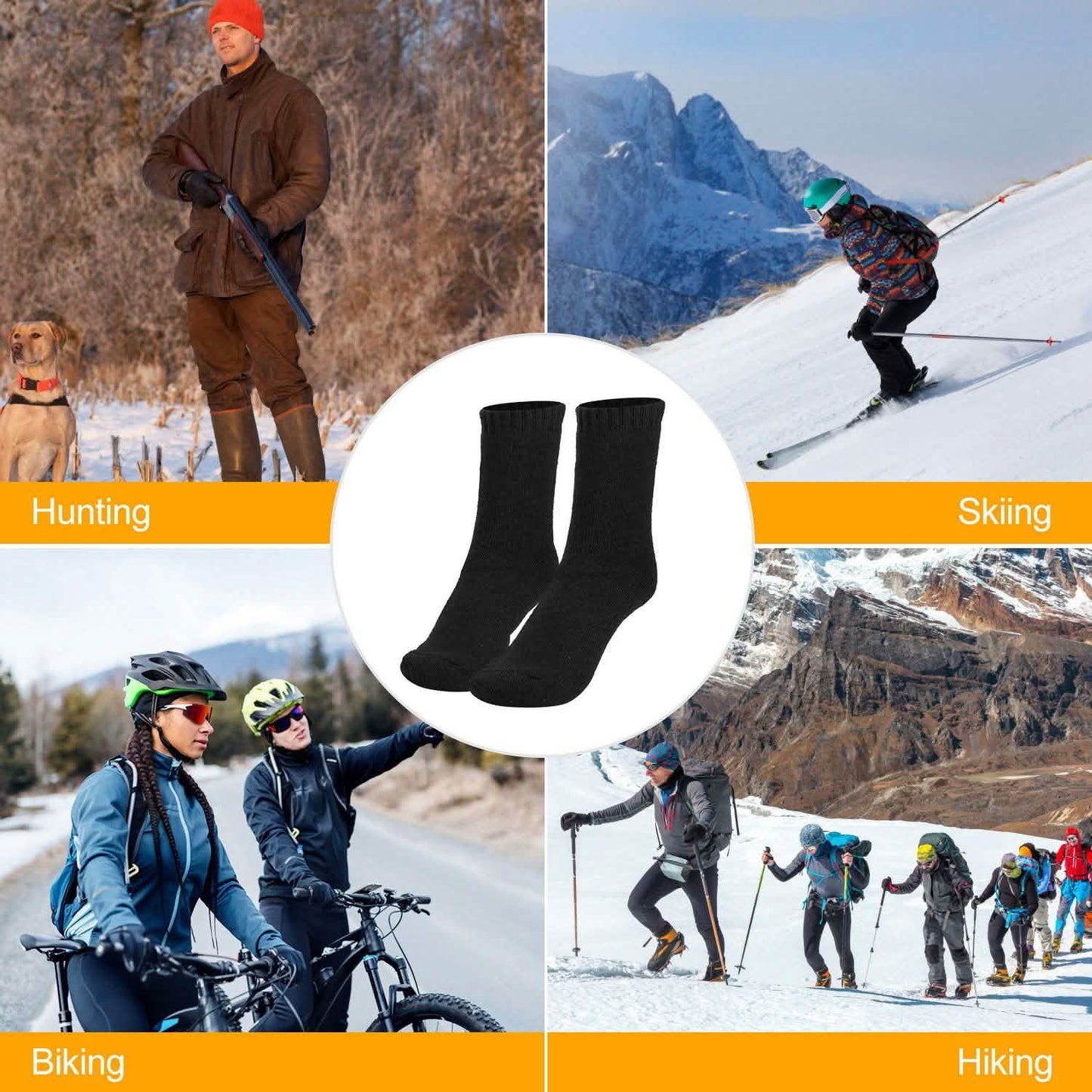 3-Pairs: Men Warm Wool Socks Men's Socks - Tophatter Daily Deals