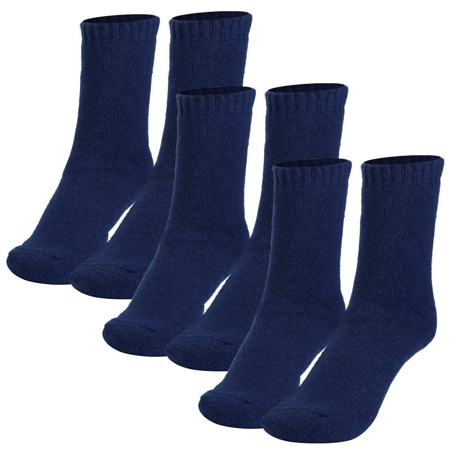 3-Pairs: Men Warm Wool Socks Dark Blue Men's Socks - Tophatter Daily Deals