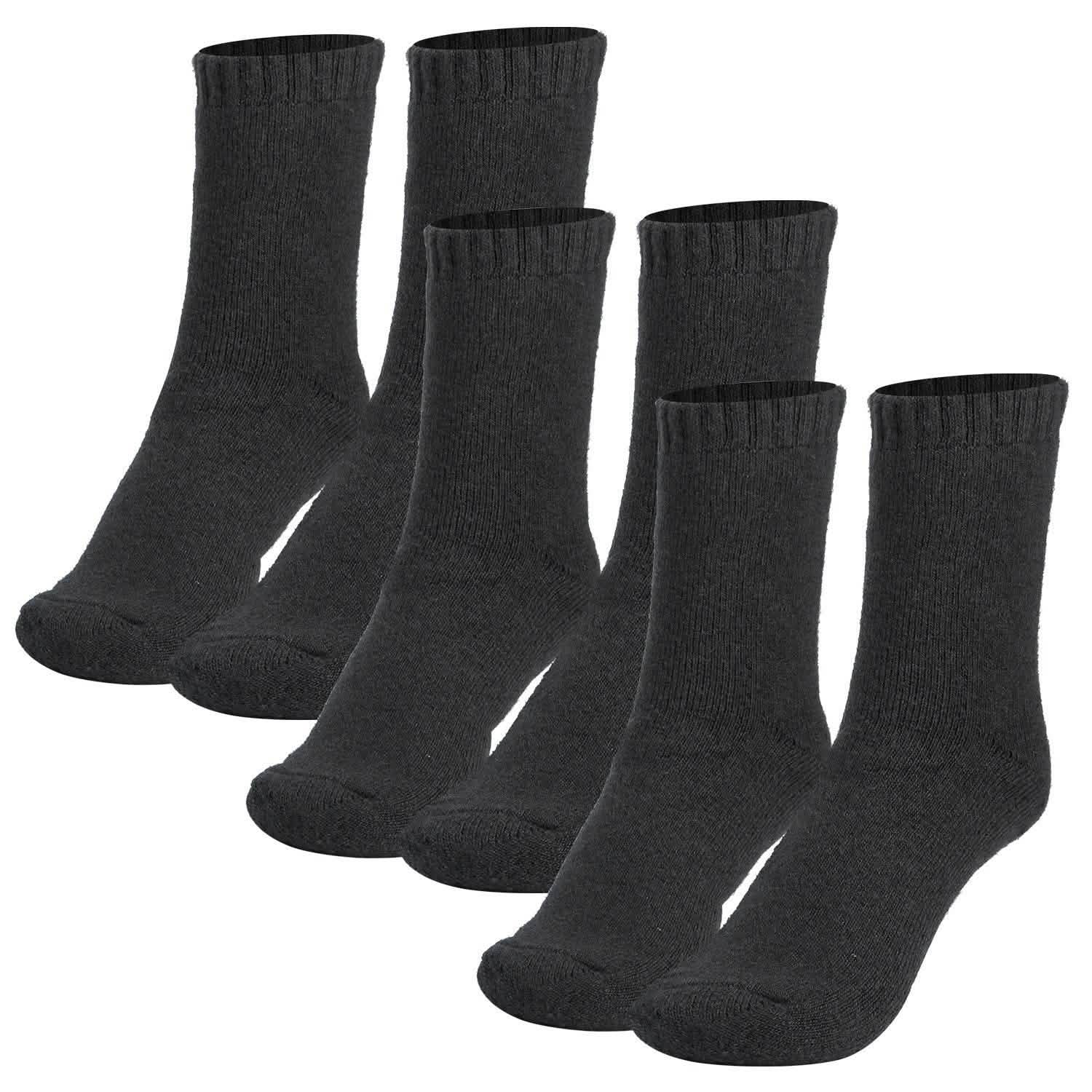 3-Pairs: Men Warm Wool Socks Dark Gray Men's Socks - Tophatter Daily Deals