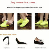 3-Pairs: Outdoor Latex Rain Boots Waterproof Shoe Cover Women's Socks & Hosiery - Tophatter Daily Deals