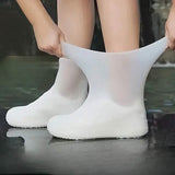 3-Pairs: Outdoor Latex Rain Boots Waterproof Shoe Cover White Women's Socks & Hosiery - Tophatter Daily Deals