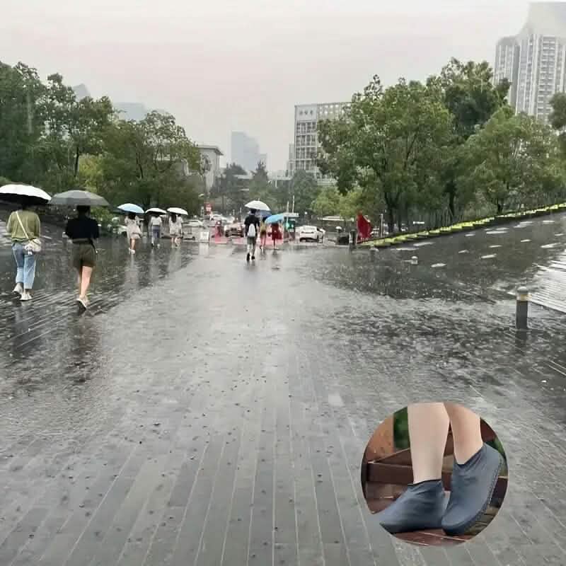 3-Pairs: Outdoor Latex Rain Boots Waterproof Shoe Cover Women's Socks & Hosiery - Tophatter Daily Deals