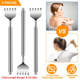 3-Piece: 20" Telescopic Back Scratcher Everything Else - Tophatter Daily Deals