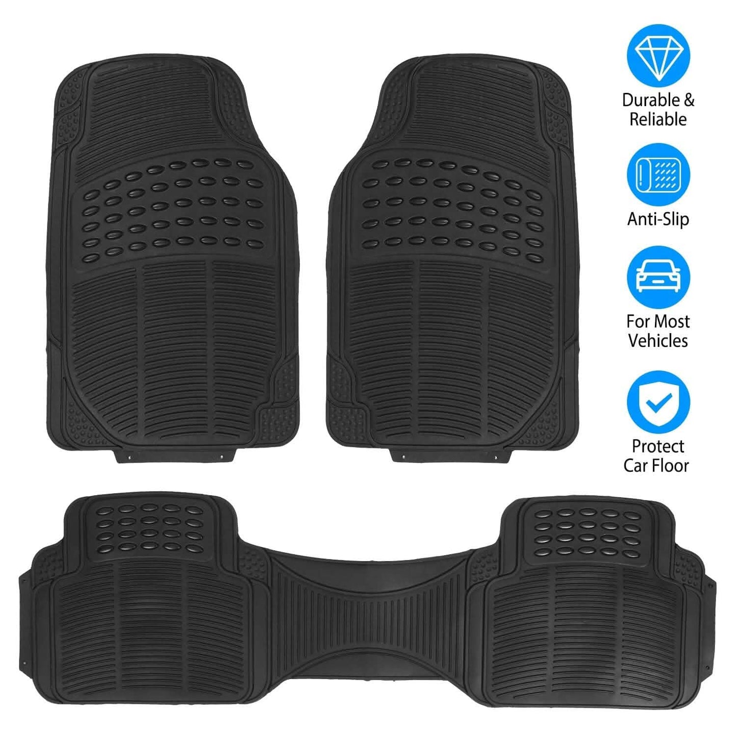 3-Piece: Automotive Floor Mats Set Automotive - Tophatter Daily Deals