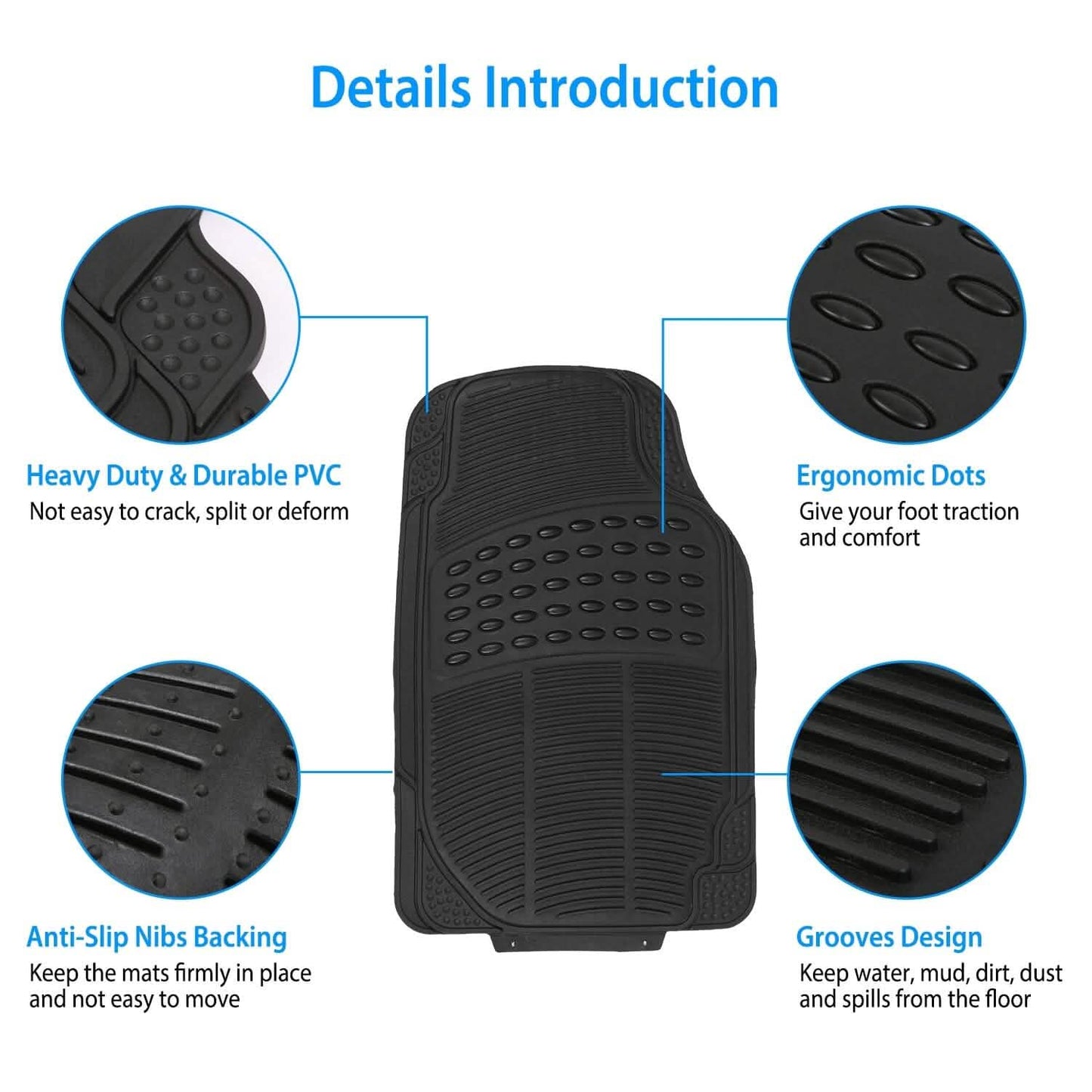 3-Piece: Automotive Floor Mats Set Automotive - Tophatter Daily Deals