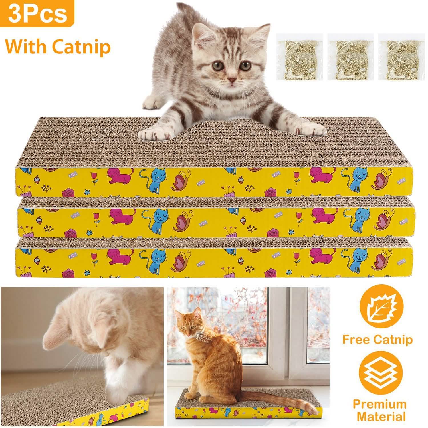 3-Piece: Cat Scratcher Pads Pet Supplies - Tophatter Daily Deals