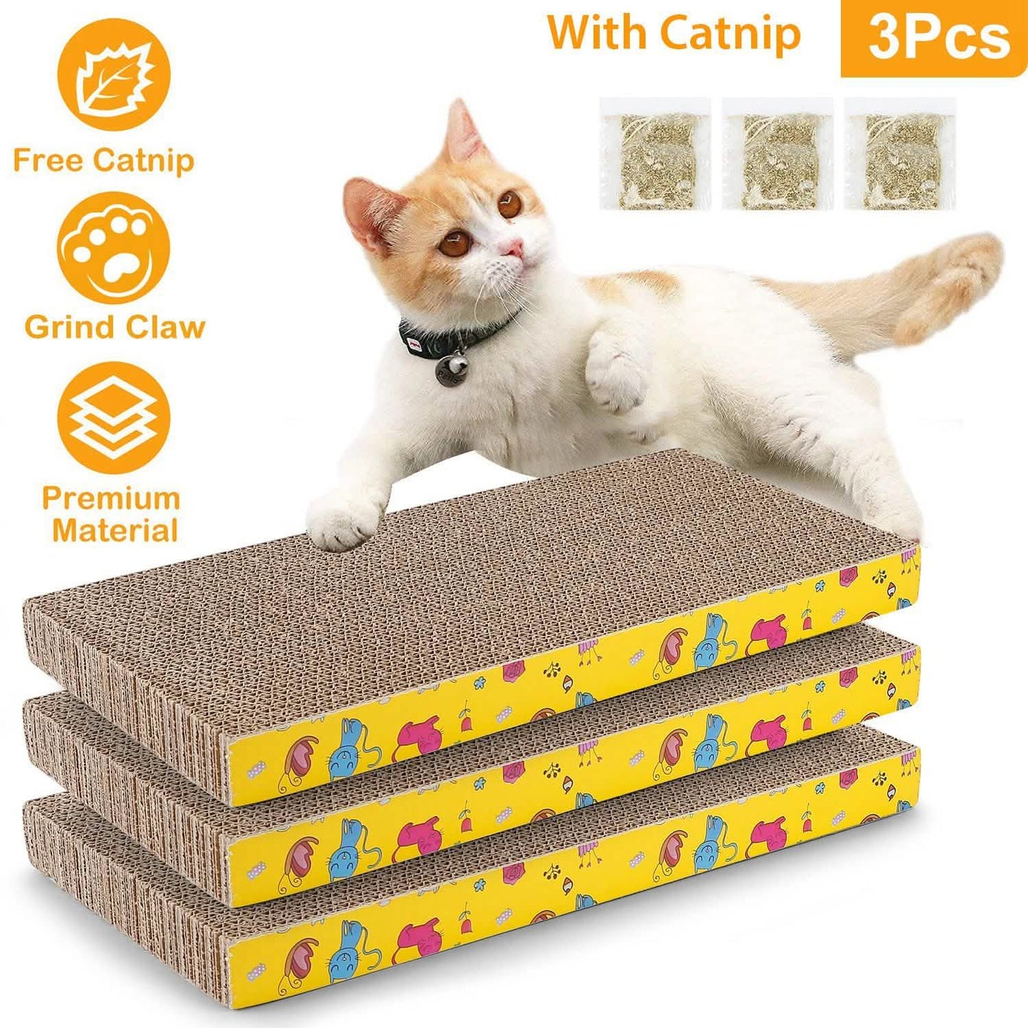 3-Piece: Cat Scratcher Pads Pet Supplies - Tophatter Daily Deals