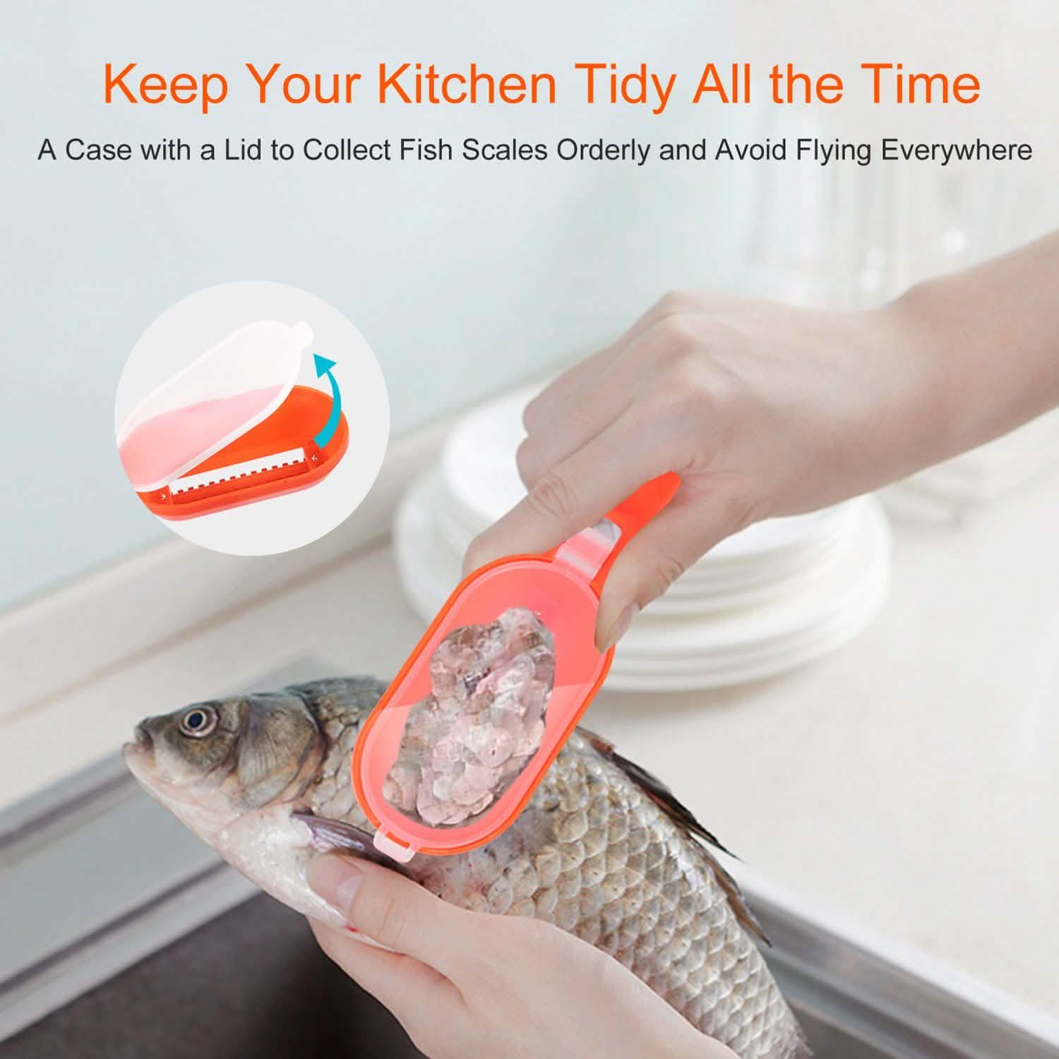 3-Piece: Fish Scale Remover Kitchen Tools & Gadgets - Tophatter Daily Deals