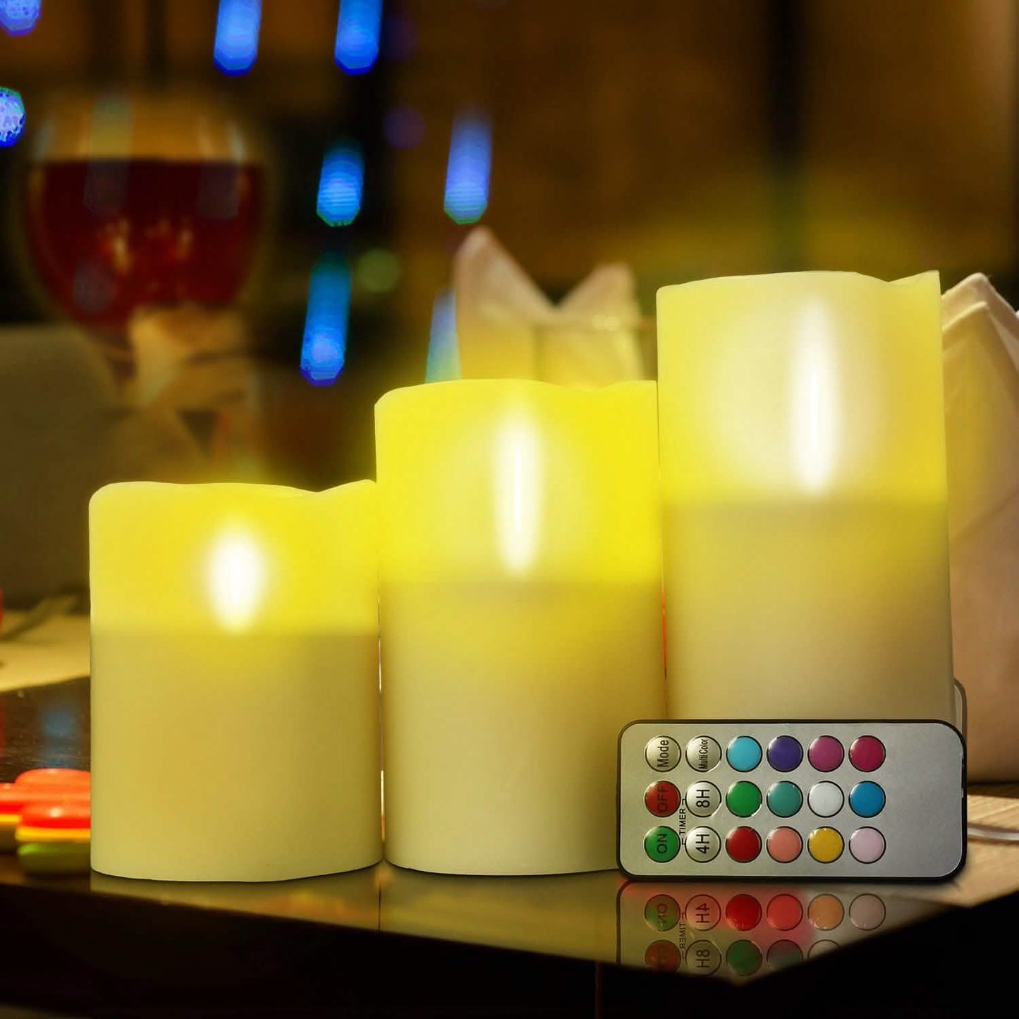 3-Piece: Flameless Votive Candles Indoor Lighting - Tophatter Daily Deals