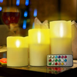 3-Piece: Flameless Votive Candles Indoor Lighting - Tophatter Daily Deals