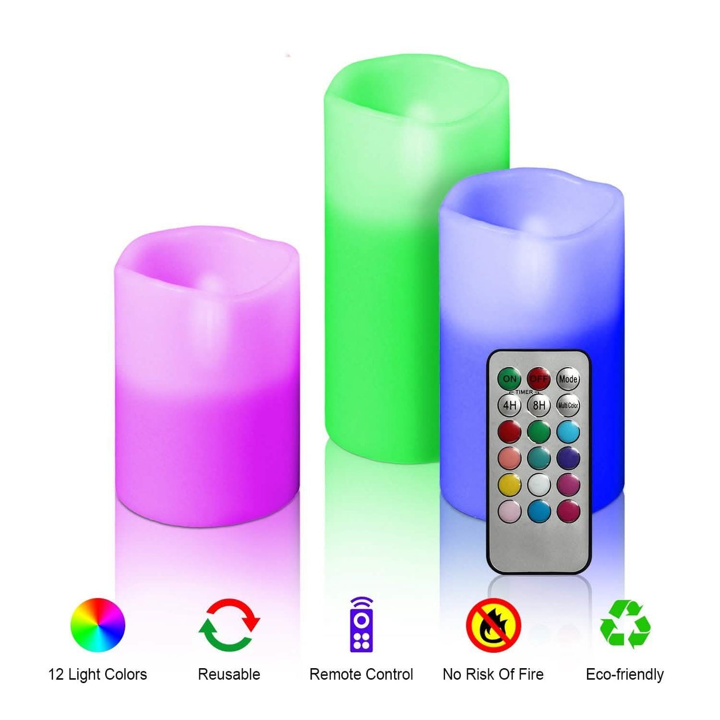 3-Piece: Flameless Votive Candles Indoor Lighting - Tophatter Daily Deals