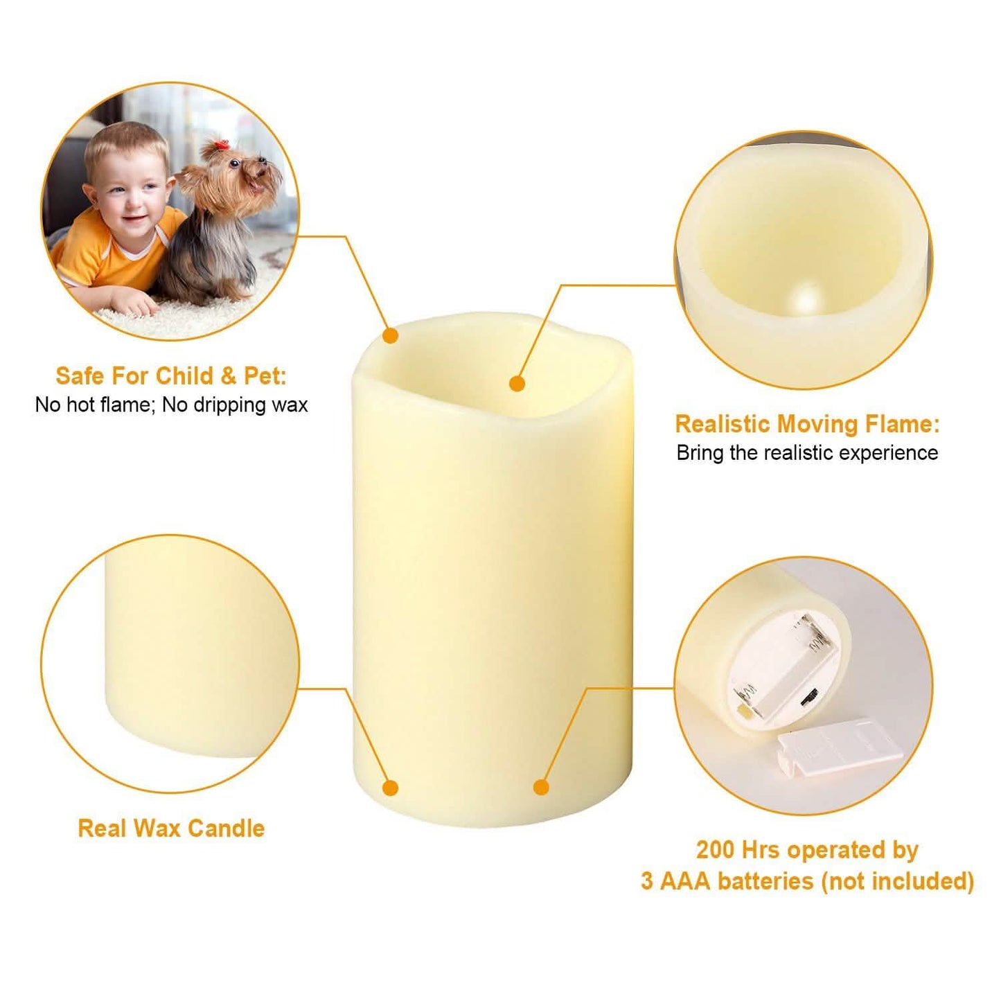 3-Piece: Flameless Votive Candles Indoor Lighting - Tophatter Daily Deals