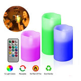 3-Piece: Flameless Votive Candles Indoor Lighting - Tophatter Daily Deals