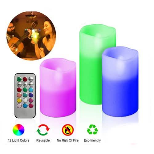3-Piece: Flameless Votive Candles Indoor Lighting - Tophatter Daily Deals