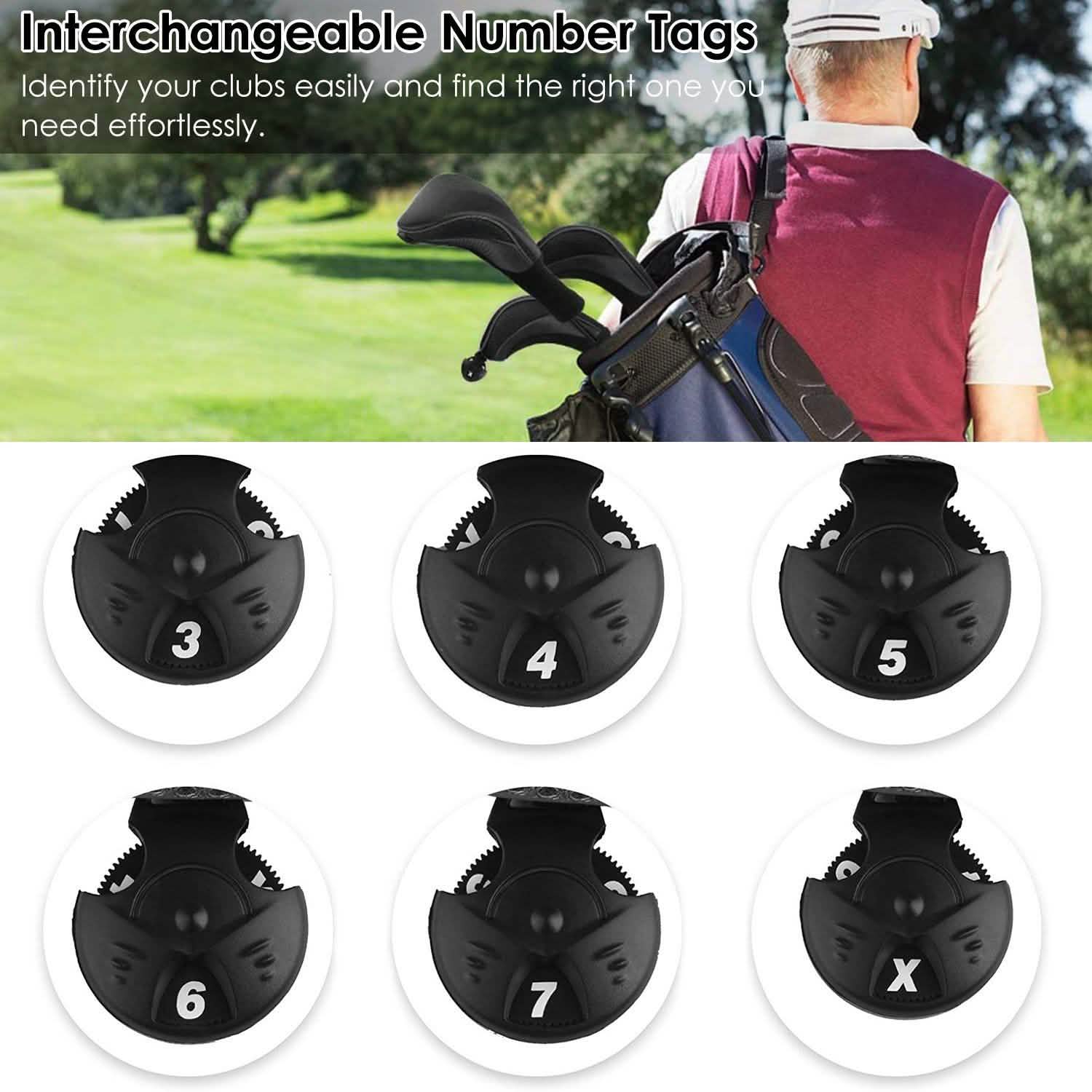 3-Piece: Long Neck Mesh Golf Club Head Cover Outdoor Recreation - Tophatter Daily Deals