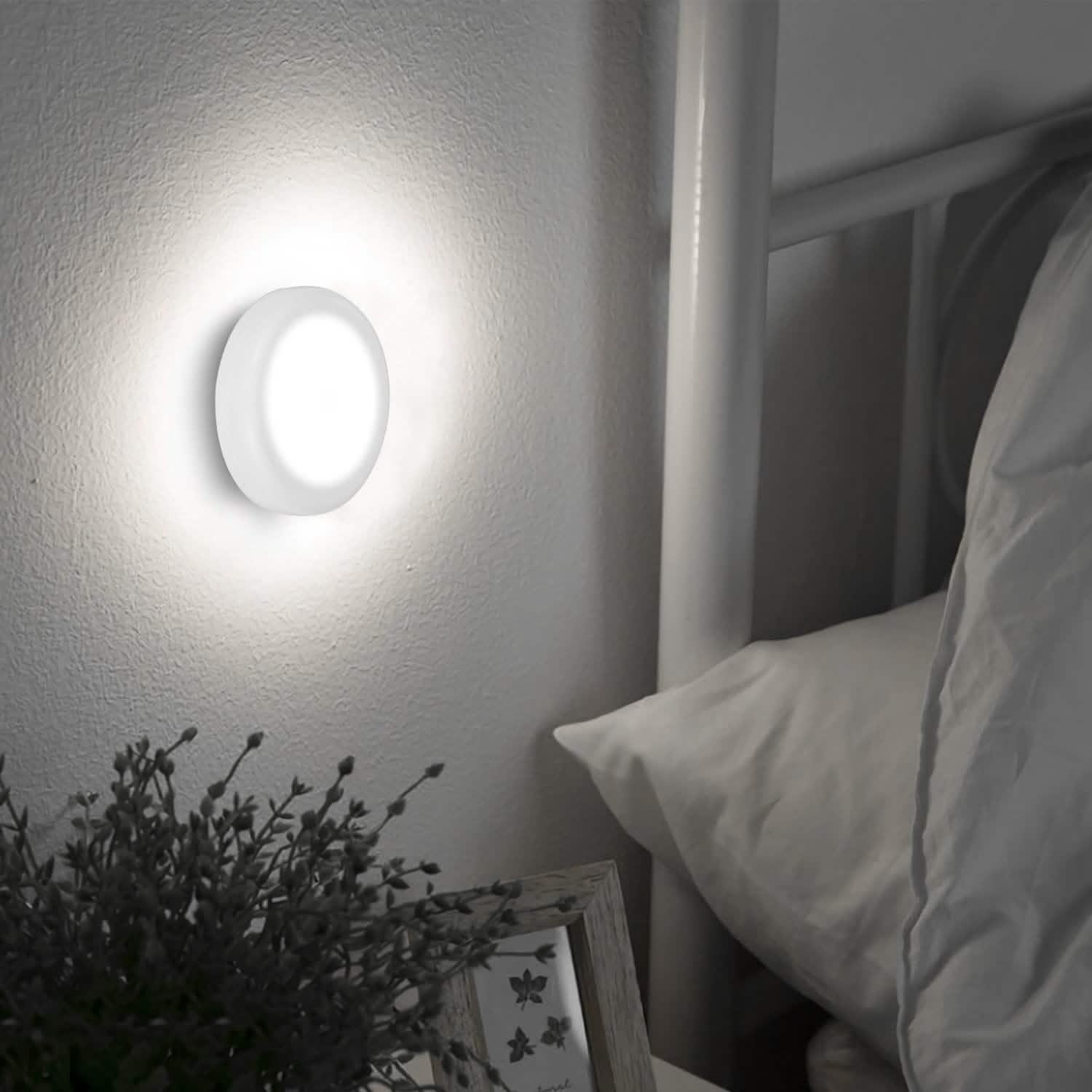 3-Piece: Motion Sensor Stick-on Cordless Night LED Lamp Indoor Lighting - Tophatter Daily Deals