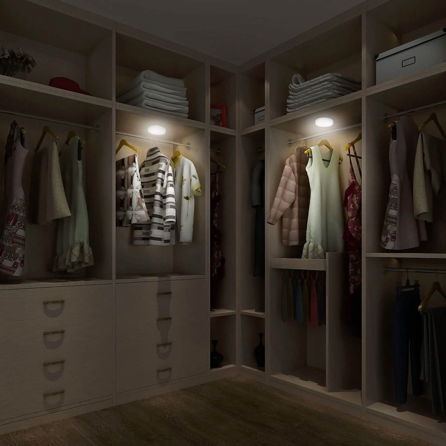 3-Piece: Motion Sensor Stick-on Cordless Night LED Lamp Indoor Lighting - Tophatter Daily Deals