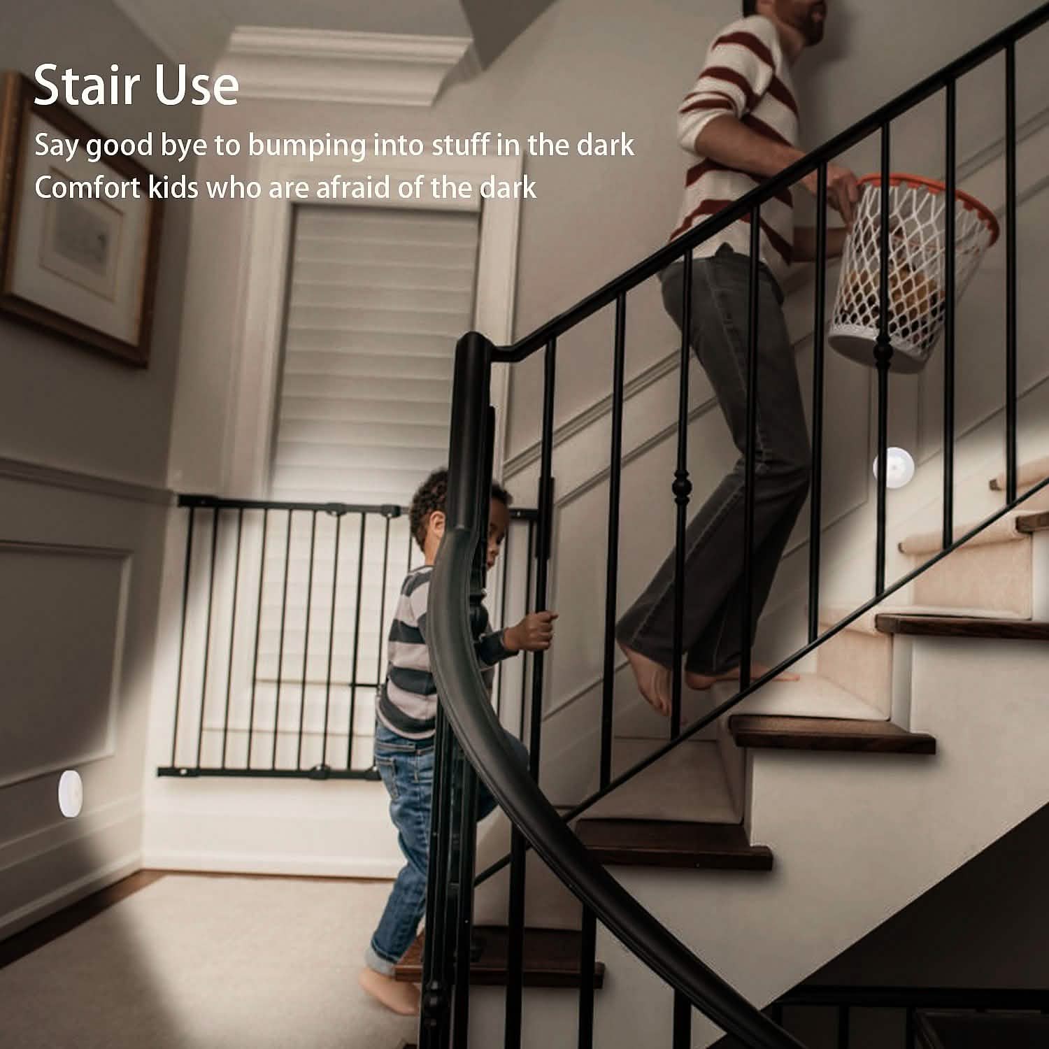 3-Piece: Motion Sensor Stick-on Cordless Night LED Lamp Indoor Lighting - Tophatter Daily Deals
