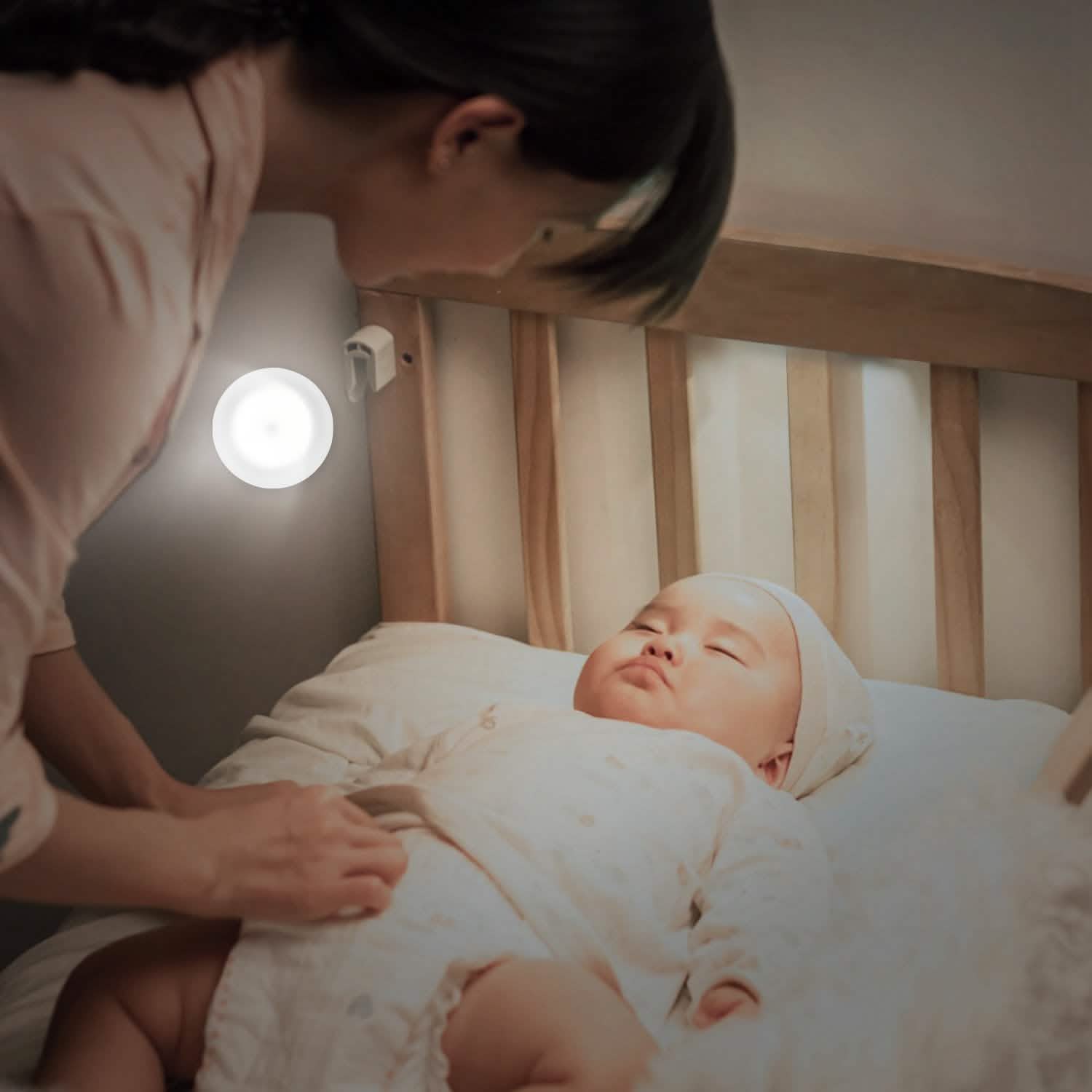 3-Piece: Motion Sensor Stick-on Cordless Night LED Lamp Indoor Lighting - Tophatter Daily Deals