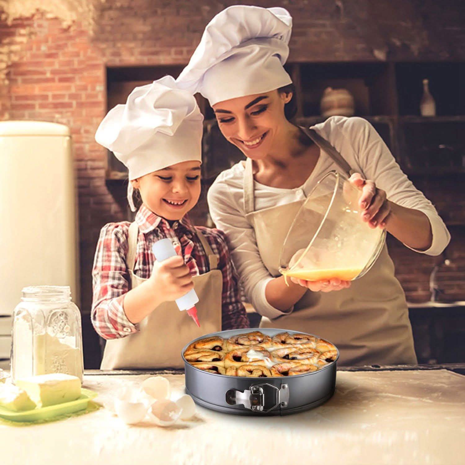 3-Piece: Non-stick Springform Cake Pan Set with Removable Bottom Kitchen Tools & Gadgets - Tophatter Daily Deals