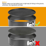 3-Piece: Non-stick Springform Cake Pan Set with Removable Bottom Kitchen Tools & Gadgets - Tophatter Daily Deals