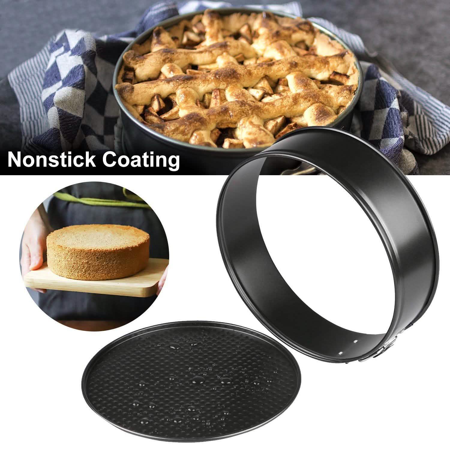 3-Piece: Non-stick Springform Cake Pan Set with Removable Bottom Kitchen Tools & Gadgets - Tophatter Daily Deals