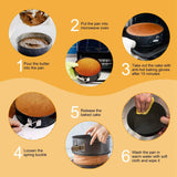 3-Piece: Non-stick Springform Cake Pan Set with Removable Bottom Kitchen Tools & Gadgets - Tophatter Daily Deals