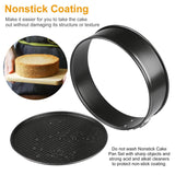3-Piece: Non-stick Springform Cake Pan Set with Removable Bottom Kitchen Tools & Gadgets - Tophatter Daily Deals
