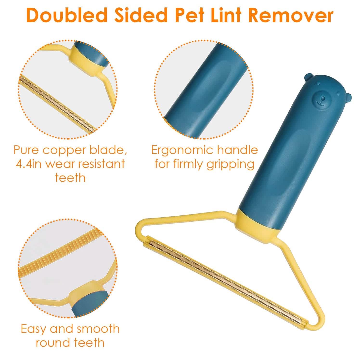 3-Piece: Portable Reusable Double Side Lint Remover Household Appliances - Tophatter Daily Deals