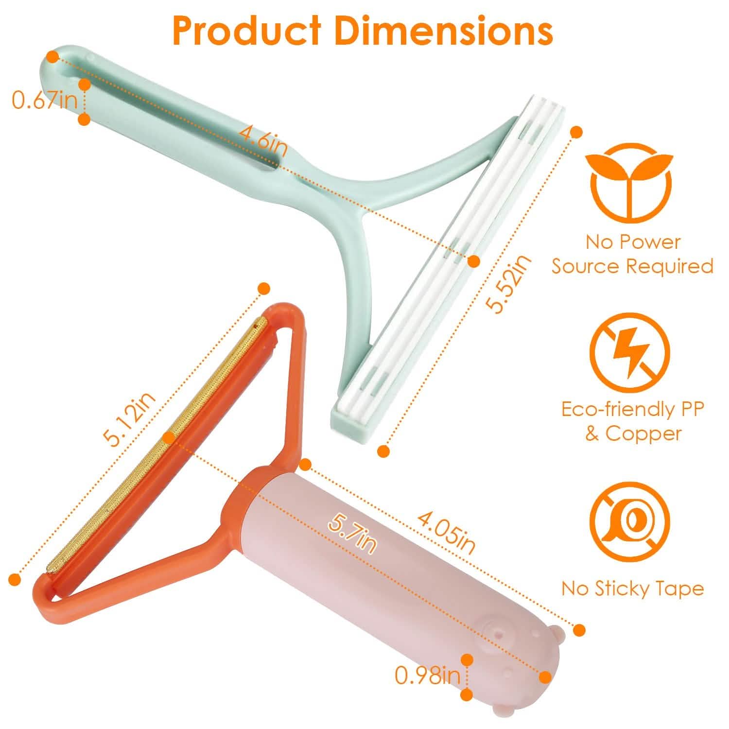 3-Piece: Portable Reusable Double Side Lint Remover Household Appliances - Tophatter Daily Deals