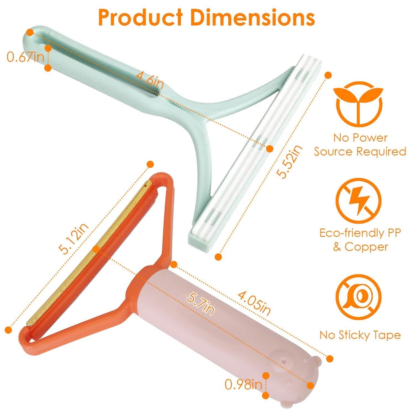 3-Piece: Portable Reusable Double Side Lint Remover Household Appliances - Tophatter Daily Deals