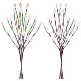 3-Piece Set: 60 LED Solar Garden Lights Tree Branch Leaf Shape Lamp String & Fairy Lights - Tophatter Daily Deals