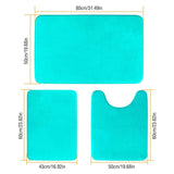 3-Piece Set: Bathroom Rug Set Plush Velvet Bath Carpet Bath - Tophatter Daily Deals