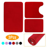 3-Piece Set: Bathroom Rug Set Plush Velvet Bath Carpet Bath - Tophatter Daily Deals