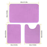 3-Piece Set: Bathroom Rug Set Plush Velvet Bath Carpet Bath - Tophatter Daily Deals