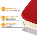 3-Piece Set: Bathroom Rug Set Plush Velvet Bath Carpet Bath - Tophatter Daily Deals