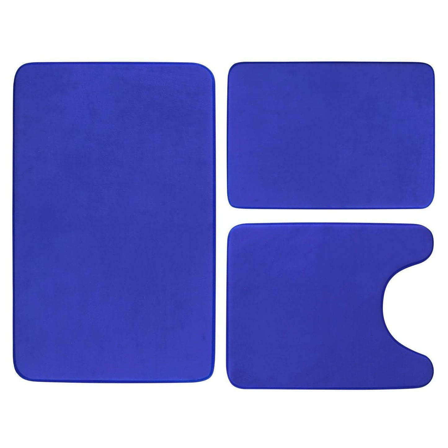 3-Piece Set: Bathroom Rug Set Plush Velvet Bath Carpet Bath - Tophatter Daily Deals