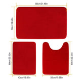 3-Piece Set: Bathroom Rug Set Plush Velvet Bath Carpet Bath - Tophatter Daily Deals