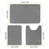 3-Piece Set: Bathroom Rug Set Plush Velvet Bath Carpet Bath - Tophatter Daily Deals