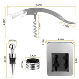 3-Piece Set: Corkscrew Bottle Opener Set Wine & Dining - Tophatter Daily Deals
