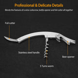 3-Piece Set: Corkscrew Bottle Opener Set Wine & Dining - Tophatter Daily Deals
