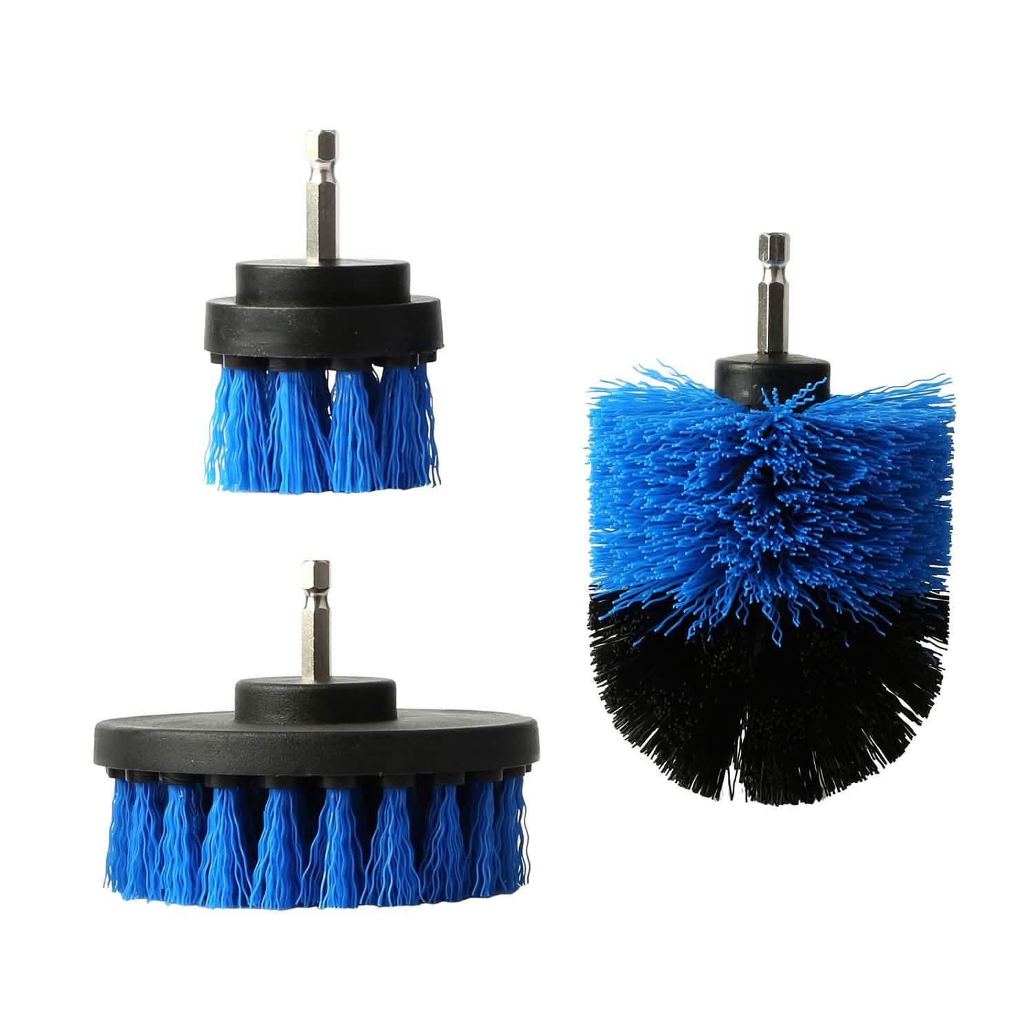 3-Piece Set: Drill Brush Power Scrubber Blue Home Improvement - Tophatter Daily Deals