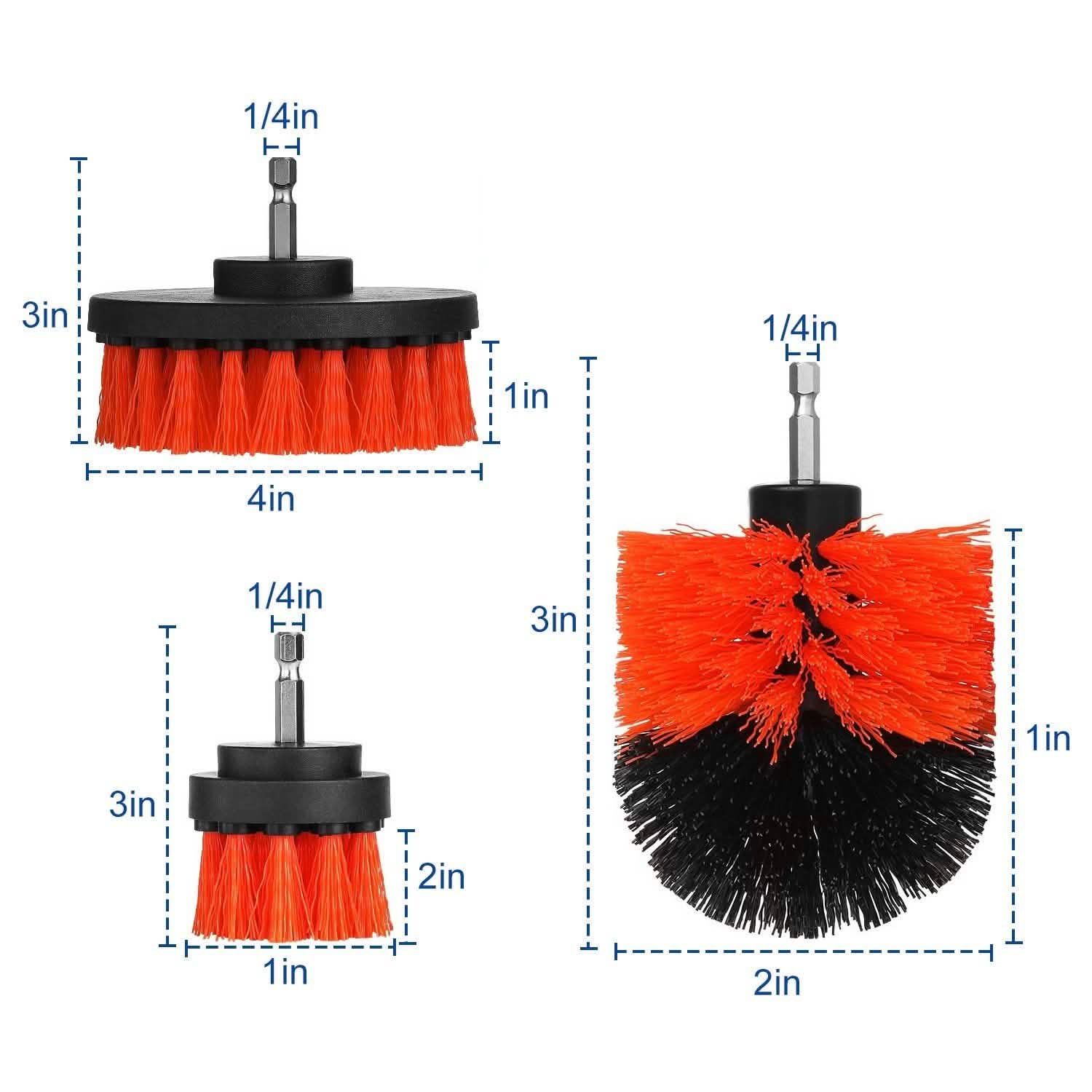 3-Piece Set: Drill Brush Power Scrubber Home Improvement - Tophatter Daily Deals