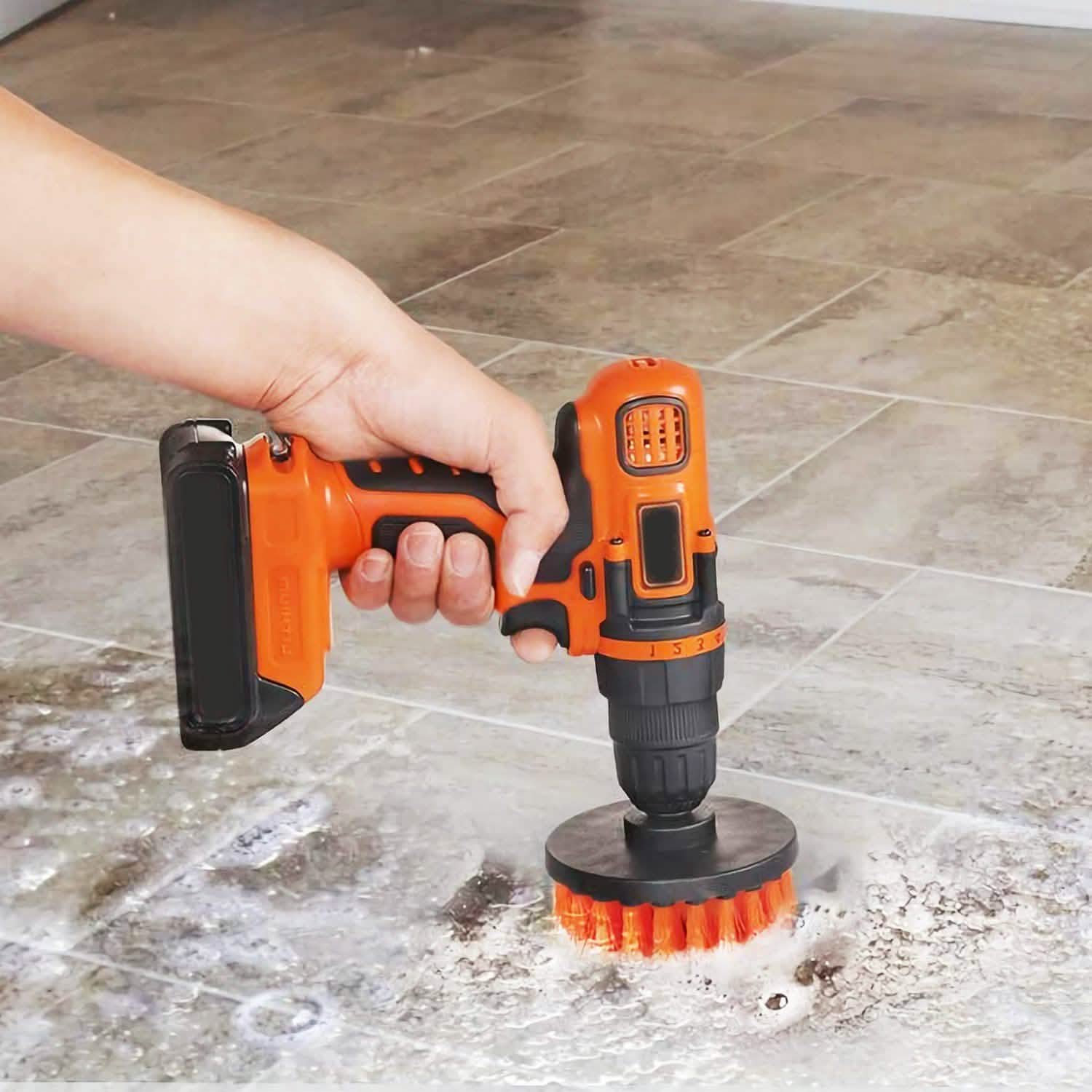 3-Piece Set: Drill Brush Power Scrubber Home Improvement - Tophatter Daily Deals