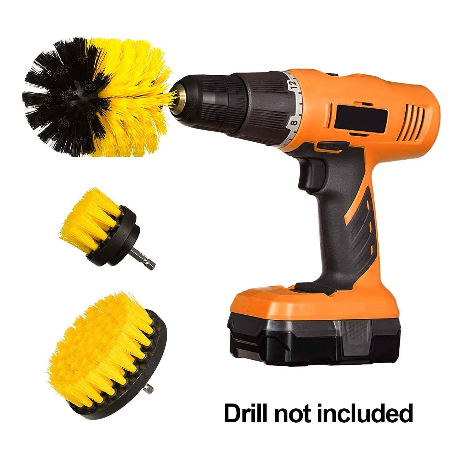 3-Piece Set: Drill Brush Power Scrubber Home Improvement - Tophatter Daily Deals