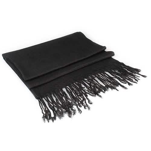 3-Piece Set: Pure Color Tassel Artificial Cashmere Shawl Soft Wrap Gloves, Scarves & Earmuffs - Tophatter Daily Deals