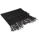 3-Piece Set: Pure Color Tassel Artificial Cashmere Shawl Soft Wrap Gloves, Scarves & Earmuffs - Tophatter Daily Deals